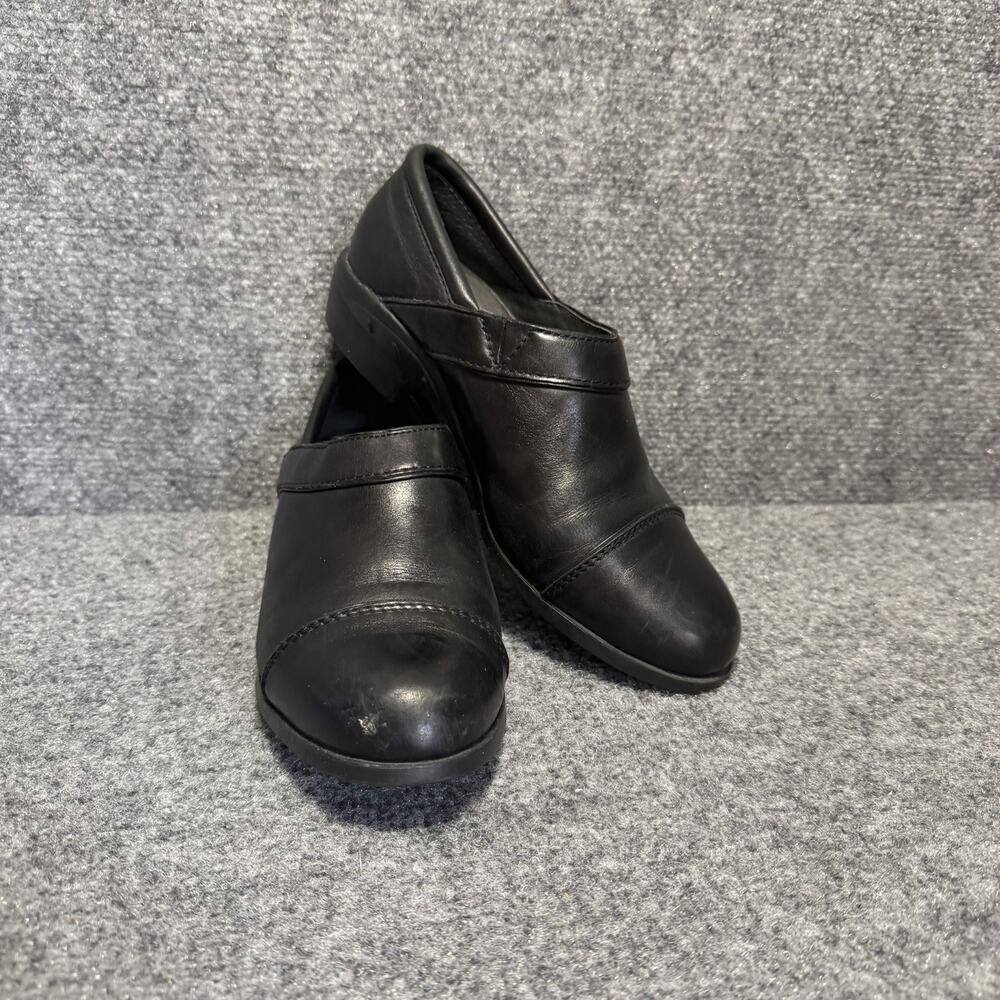 Ariat Black Leather Slip On Sport Clog Women’s 6.5 Cap Toe Ranch Farm Work GUC